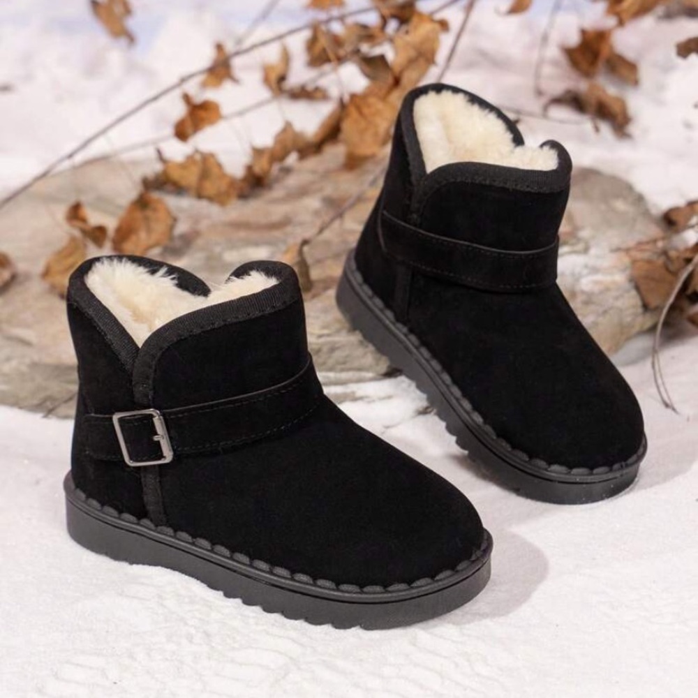 Black booties warm winter boots for toddler little girl size 12c or 12.5c